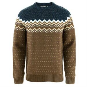 Fjällräven Ãvik Knit Sweater Mens, Dark Oak / Navy